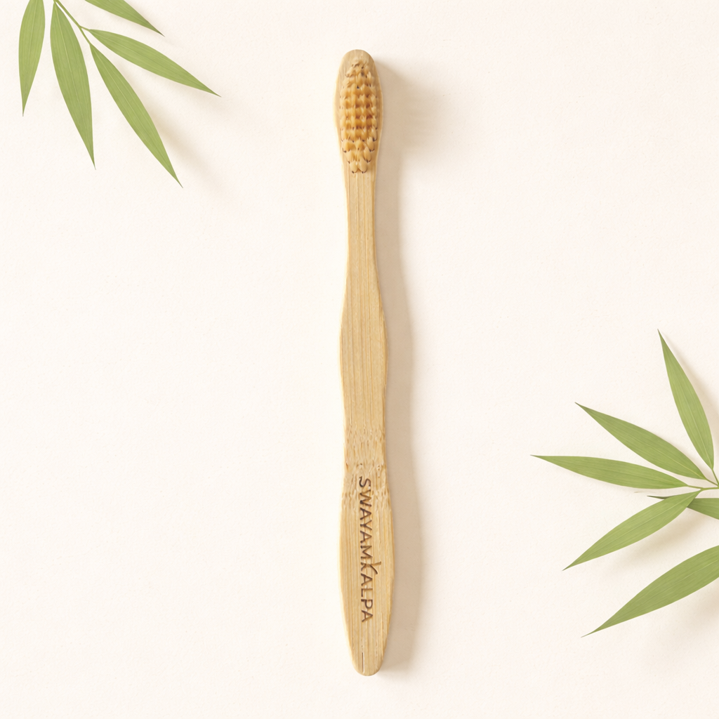 Kids Bamboo Toothbrush - Brown
